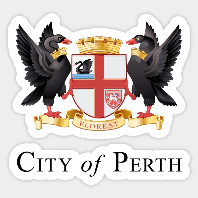 City of Perth Sticker by Wickedcartoons